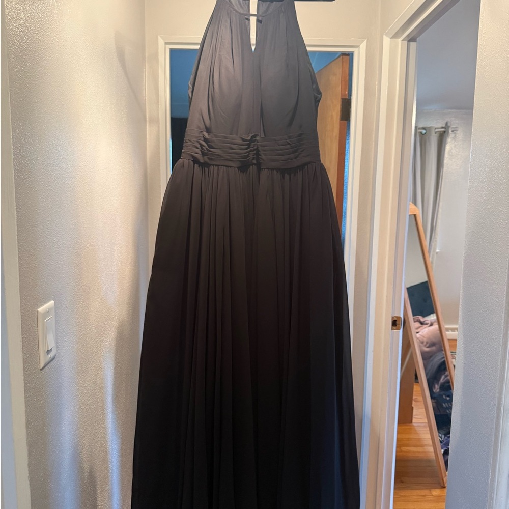 Azazie Black Halter Maxi Dress